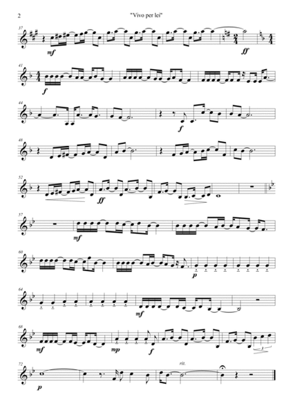 Vivo Per Lei by Andrea Bocelli - String Quartet - Digital Sheet Music