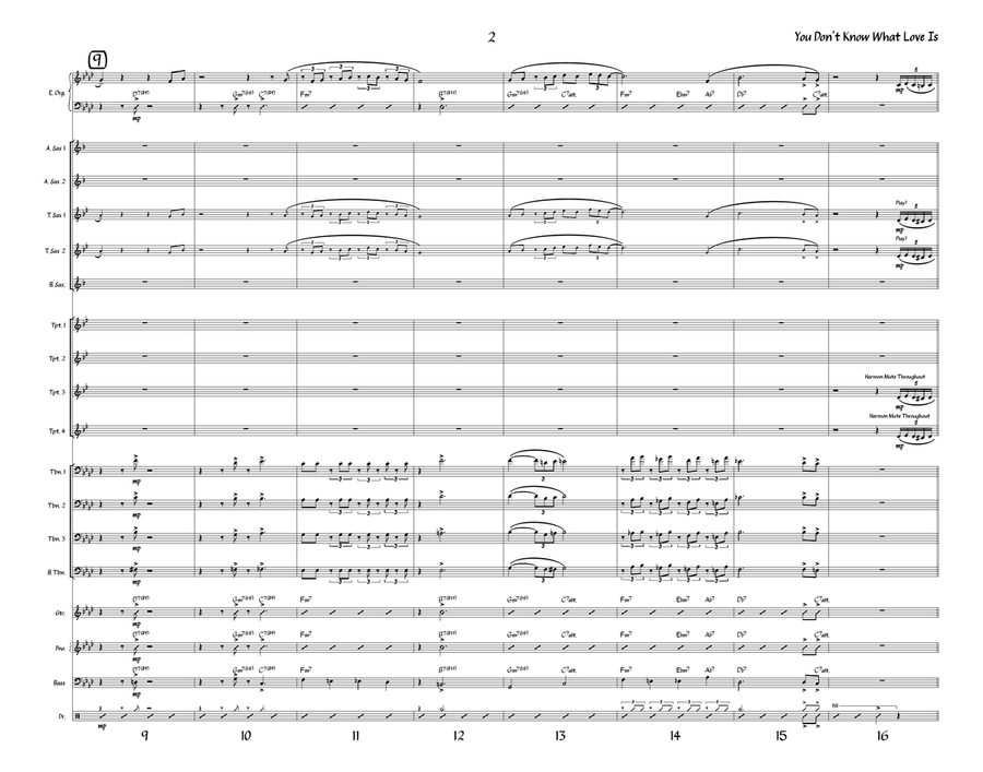 You Don't Know What Love Is Jazz Ensemble scores gallery preview page 2