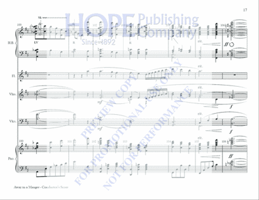 Away in a Manger 5-Octaves scores gallery preview page 17
