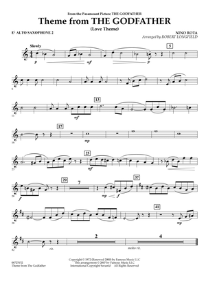 Theme From The Godfather - Eb Alto Saxophone 2