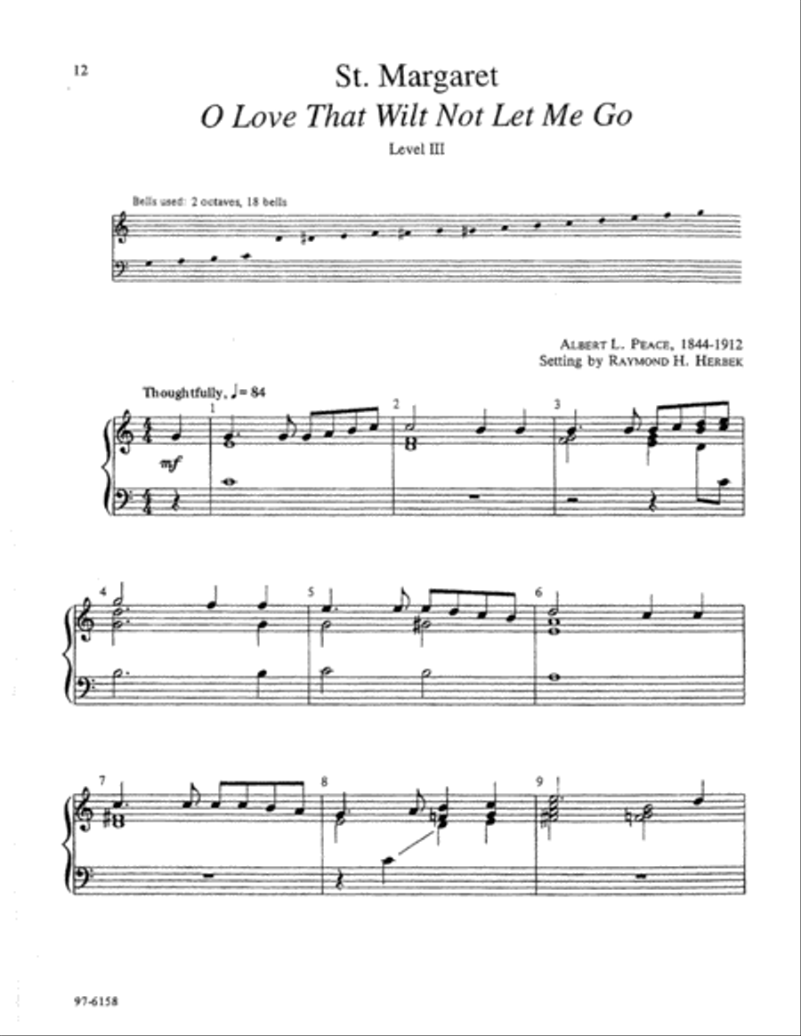 Nine Easy Hymn Arrangements for Handbells or Choir Chimes