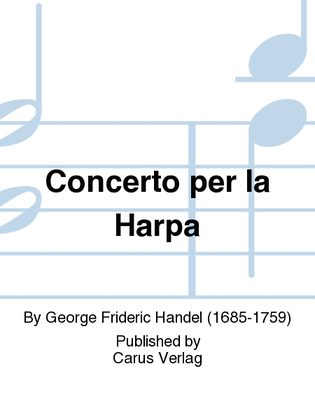 Book cover for Concerto per la Harpa (Organo) in B