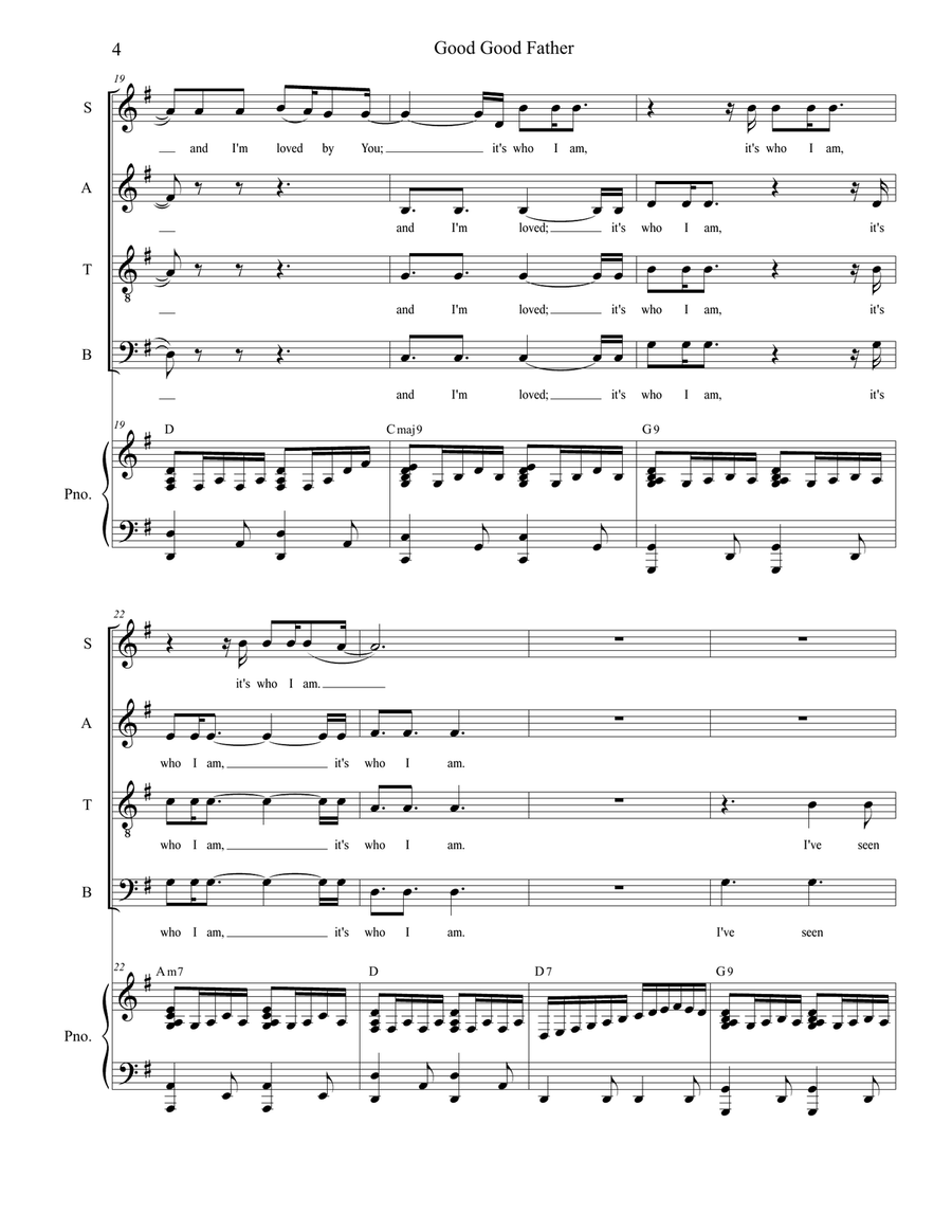 Good Good Father Good Good Father 4-Part scores gallery preview page 4