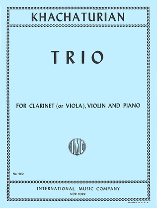 Book cover for Trio For Clarinet (Or Viola), Violin & Piano