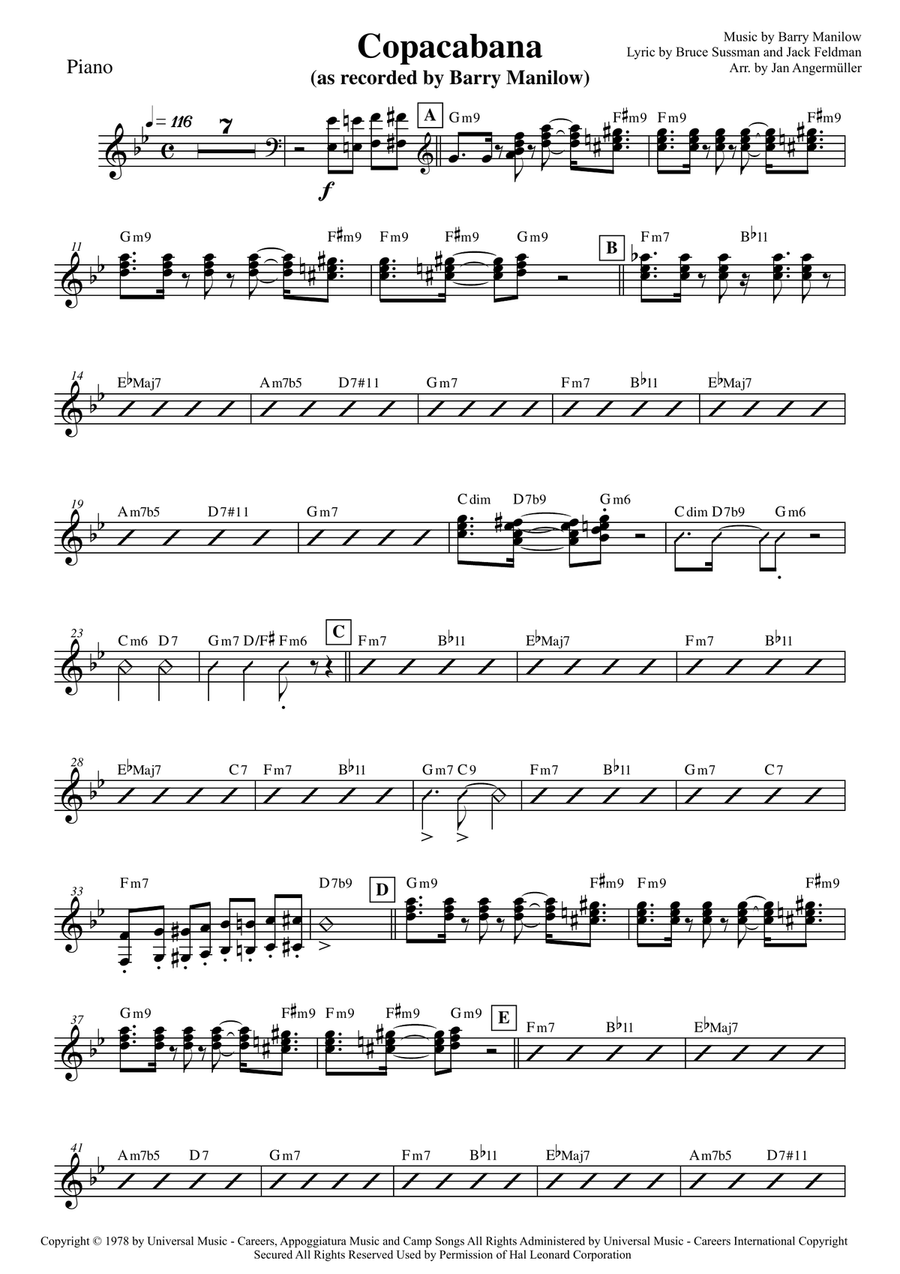 Copacabana (At The Copa) Small Ensemble scores gallery preview page 4