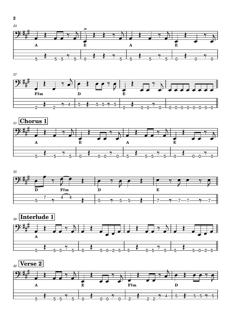 Hurts So Good Guitar Tablature scores gallery preview page 2