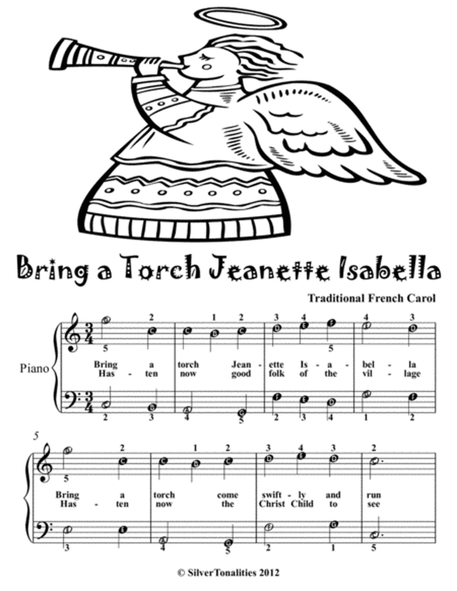 Bring a Torch Jeanette Isabella Easy Piano Sheet Music 2nd Edition