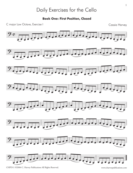 Daily Exercises for the Cello, Book One: First Position Closed