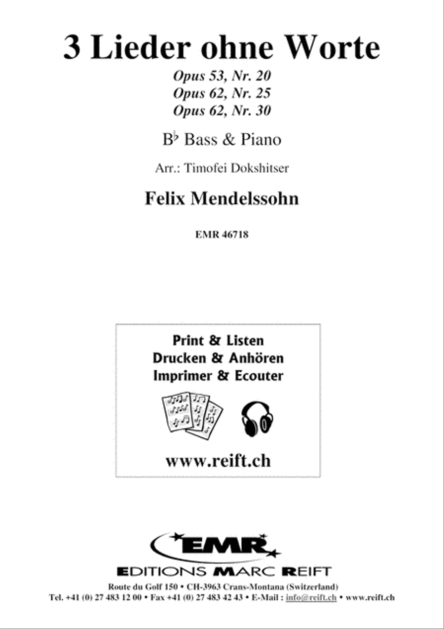 3 Lieder ohne Worte 3 Lieder ohne Worte Voice Solo scores gallery preview page 2