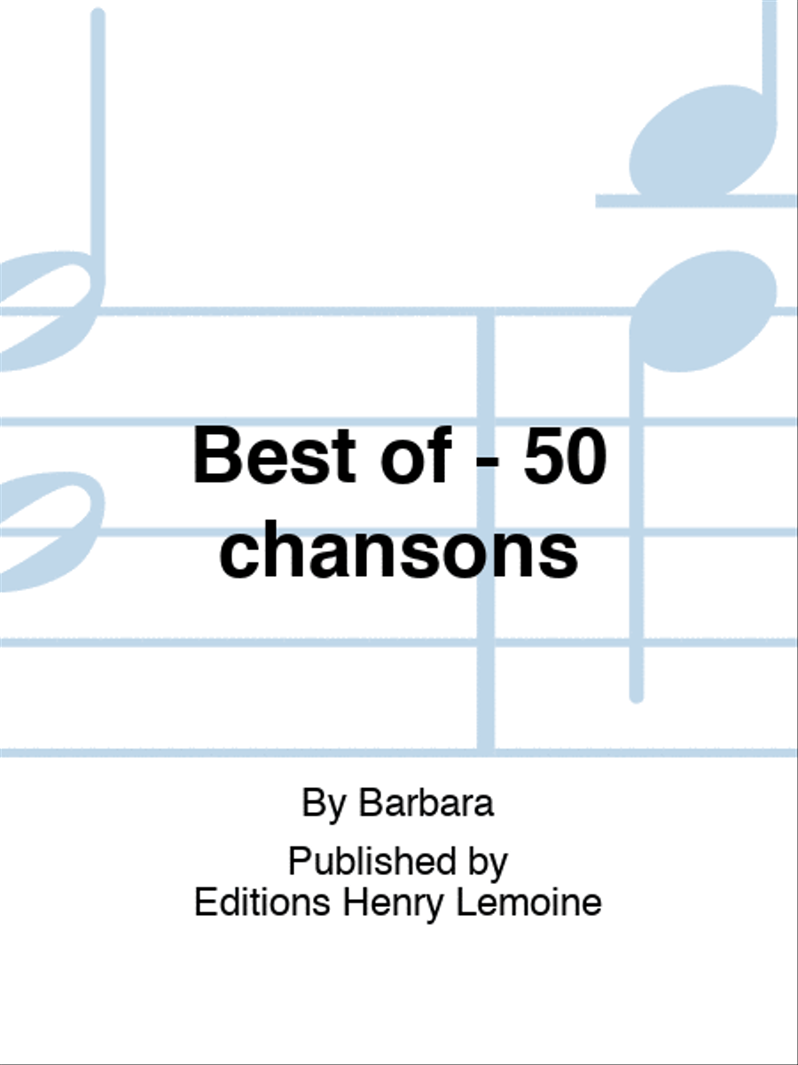 Best of - 50 chansons Piano, Vocal, Guitar scores gallery preview page 1