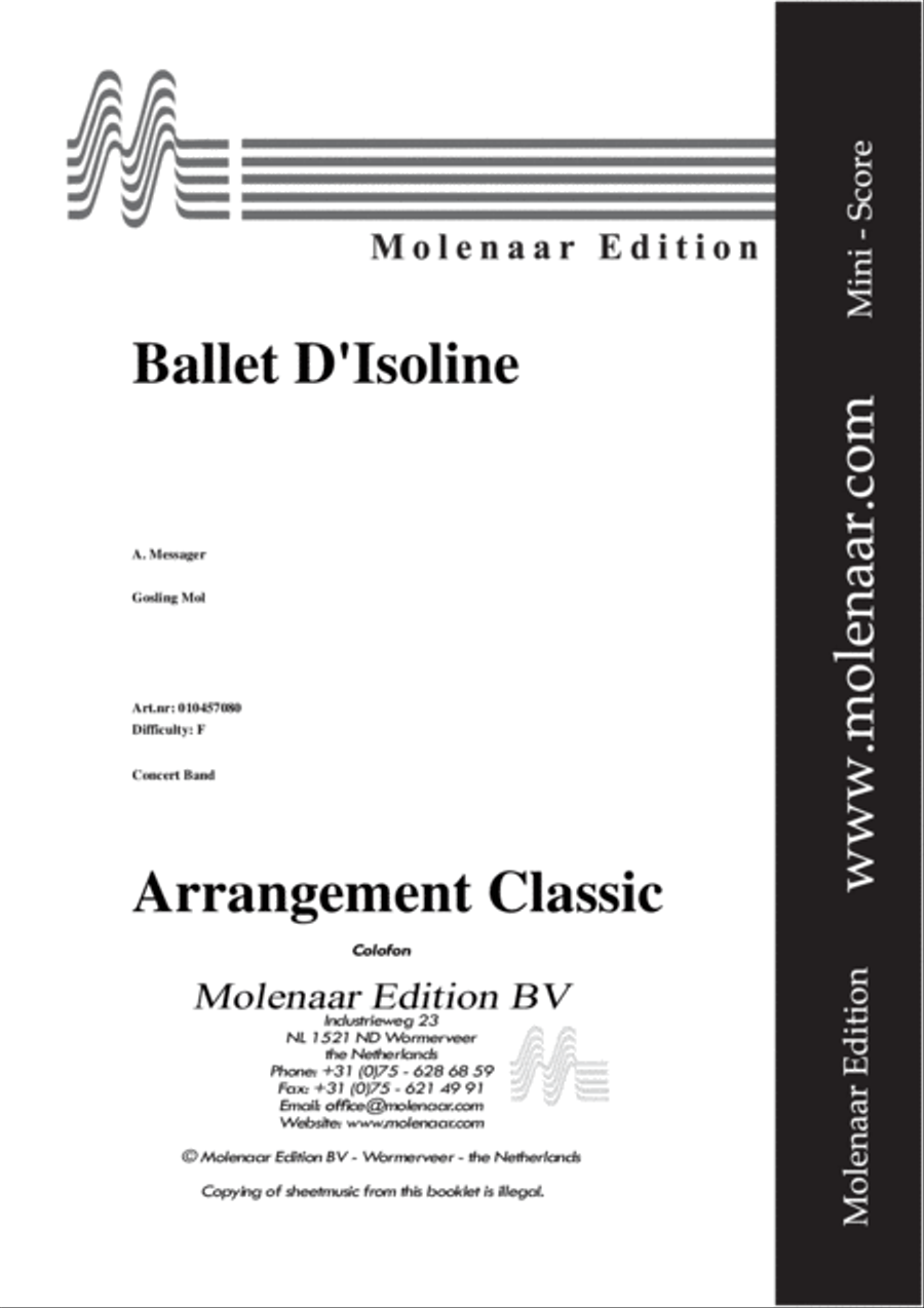 Ballet D'Isoline Ballet D'Isoline Concert Band scores gallery preview page 2