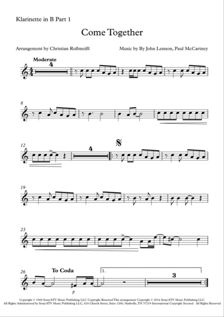 Come Together Come Together Woodwind Trio scores gallery preview page 4