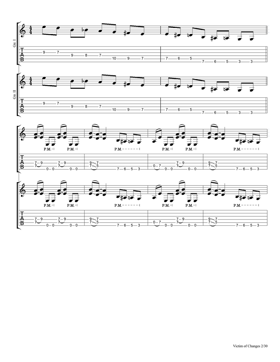 Victim Of Changes Small Ensemble scores gallery preview page 2