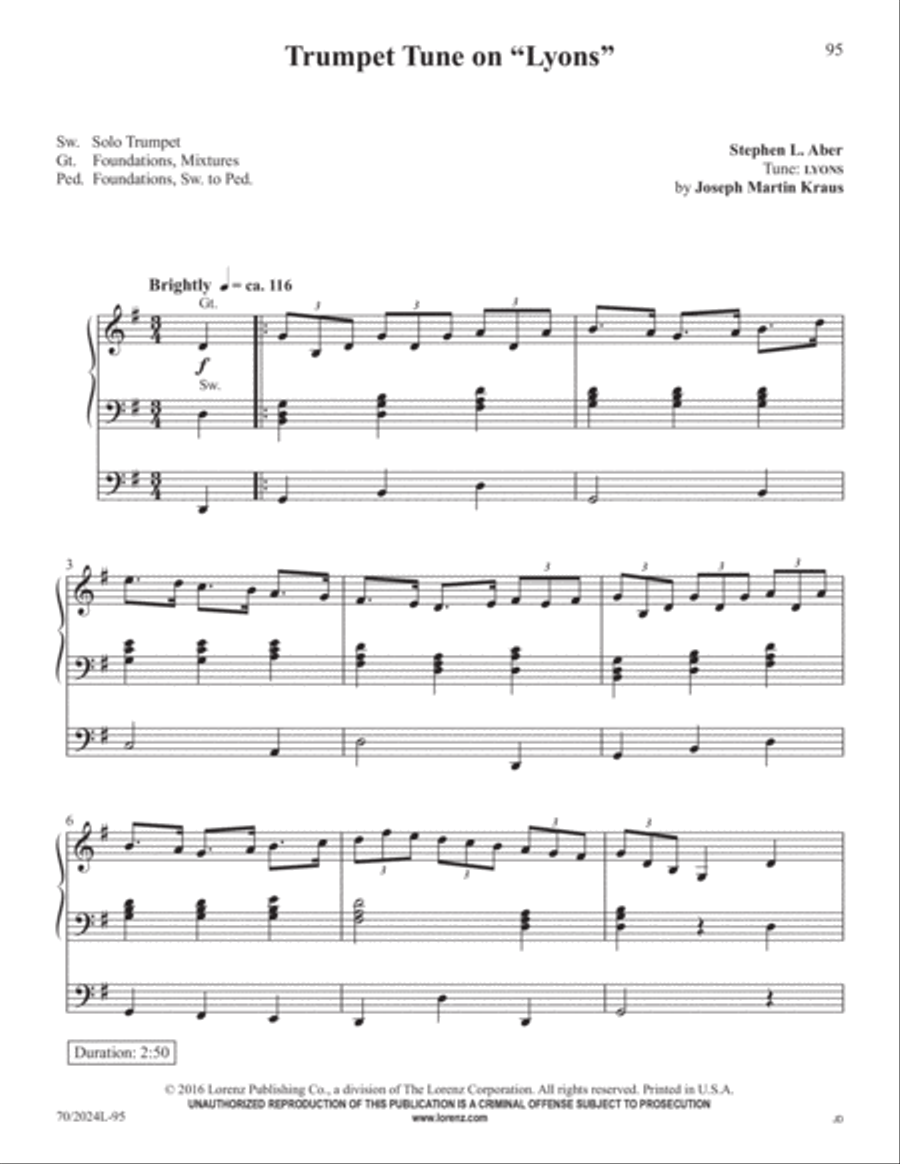 The Sacred Organ Library, Vol. 1 Organ Solo scores gallery preview page 43