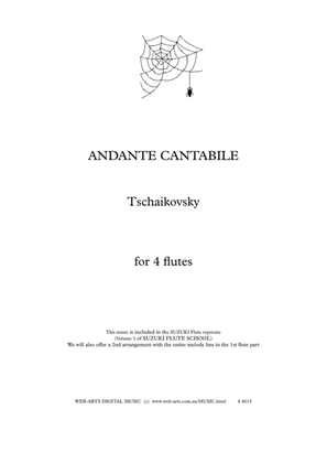 ANDANTE CANTABILE from Quartet Op.11 for 4 flutes - TSCHAIKOVSKY