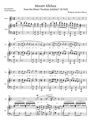 Mozart's Alleluia - 'Exultate, Jubilate!' In F Major - K.165/158a - For Voice and Piano