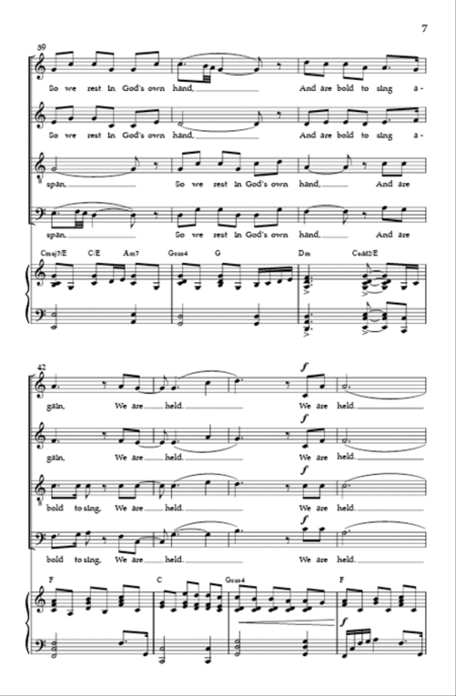 We Are Held 4-Part scores gallery preview page 6