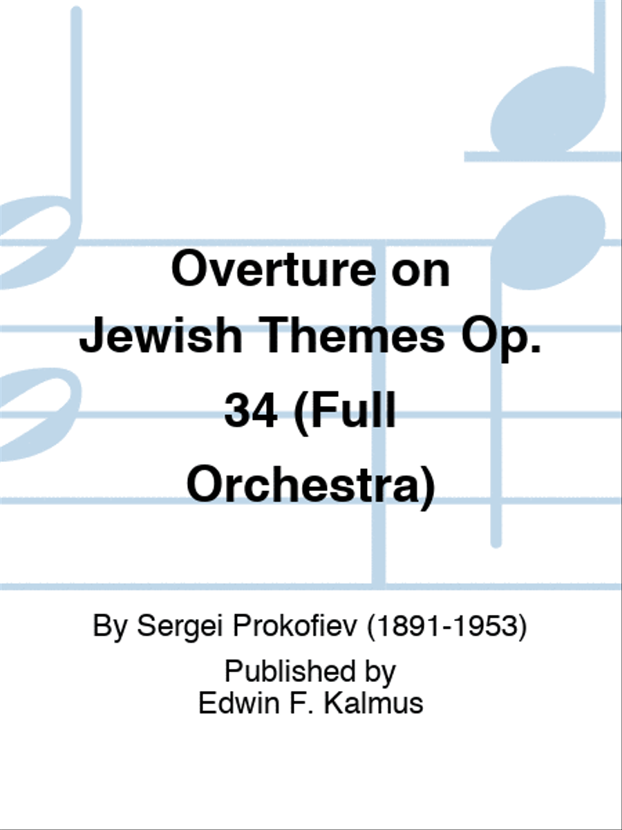 Overture on Jewish Themes Op. 34 (Full Orchestra) Full Orchestra scores gallery preview page 1