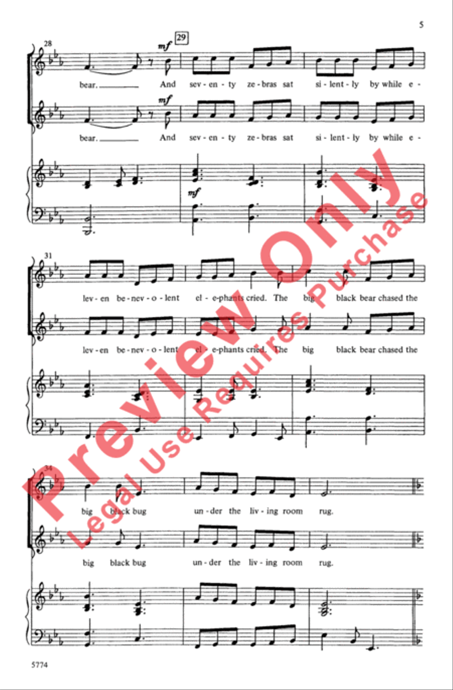 A Twist of the Tongue 2-Part scores gallery preview page 5