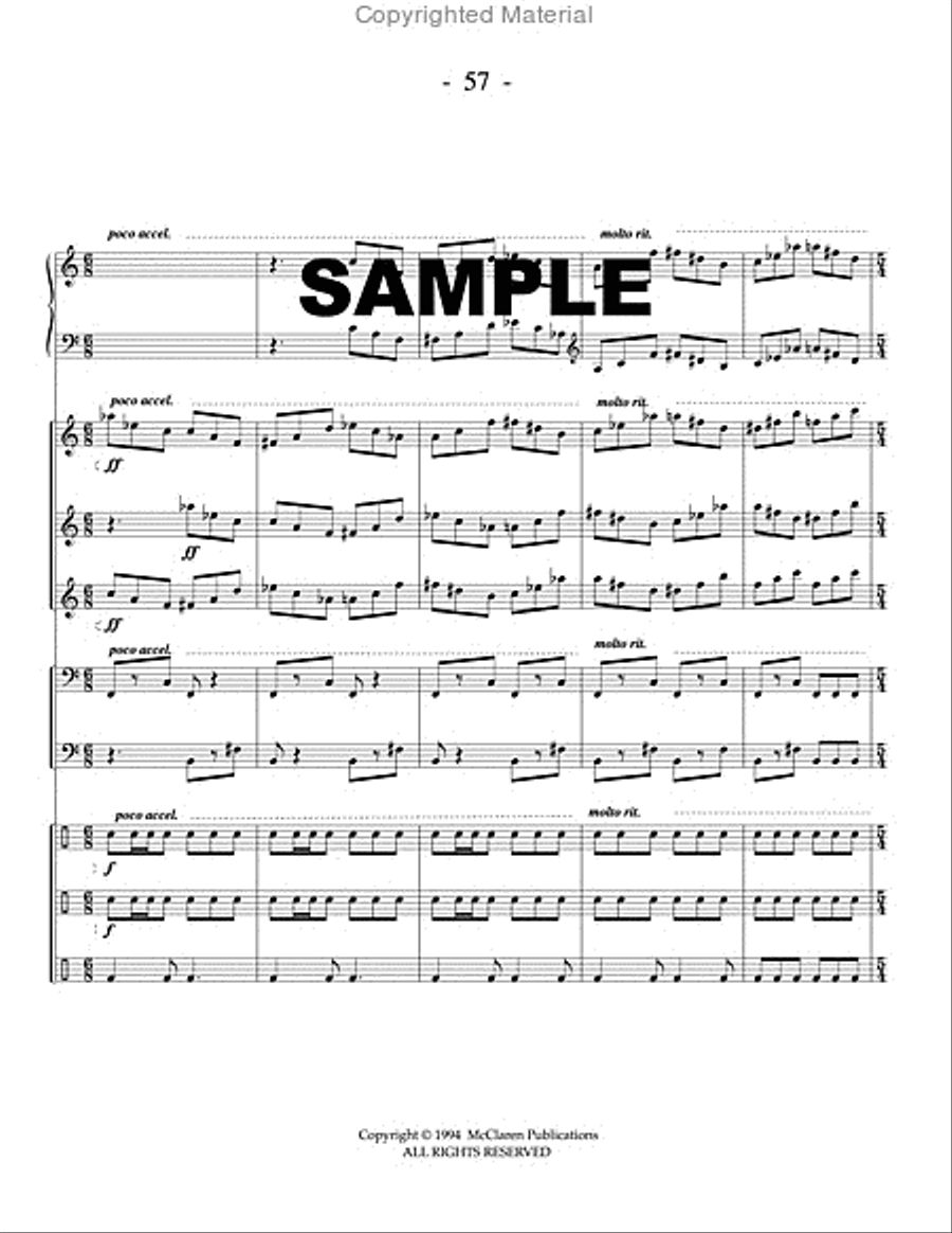 Cat Spanking (score only) Percussion Ensemble scores gallery preview page 5