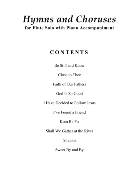 Hymns and Choruses (A Collection of 10 Easy Flute Solos with Piano Accompaniment)
