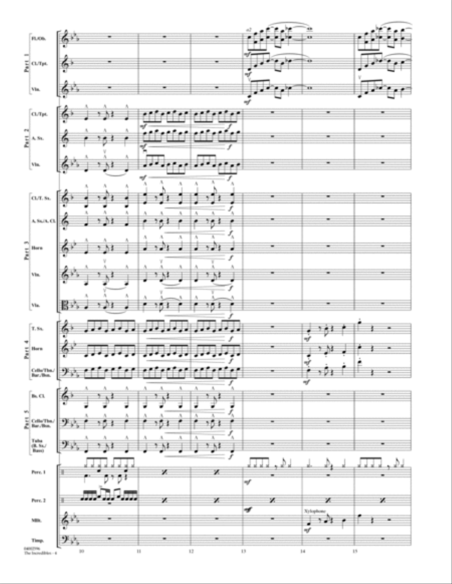 The Incredibles - Conductor Score (Full Score) Concert Band scores gallery preview page 3