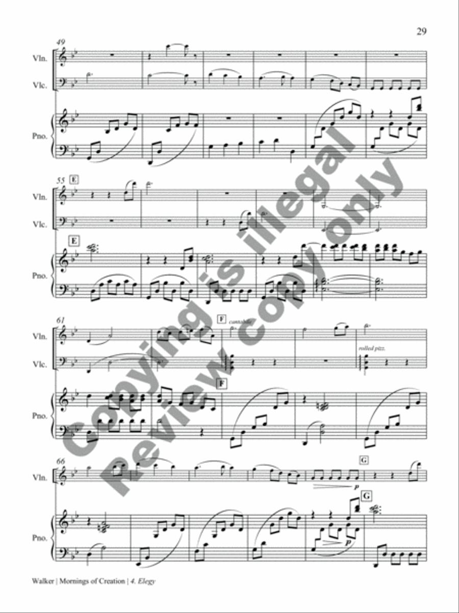 Mornings of Creation Piano Trio scores gallery preview page 37