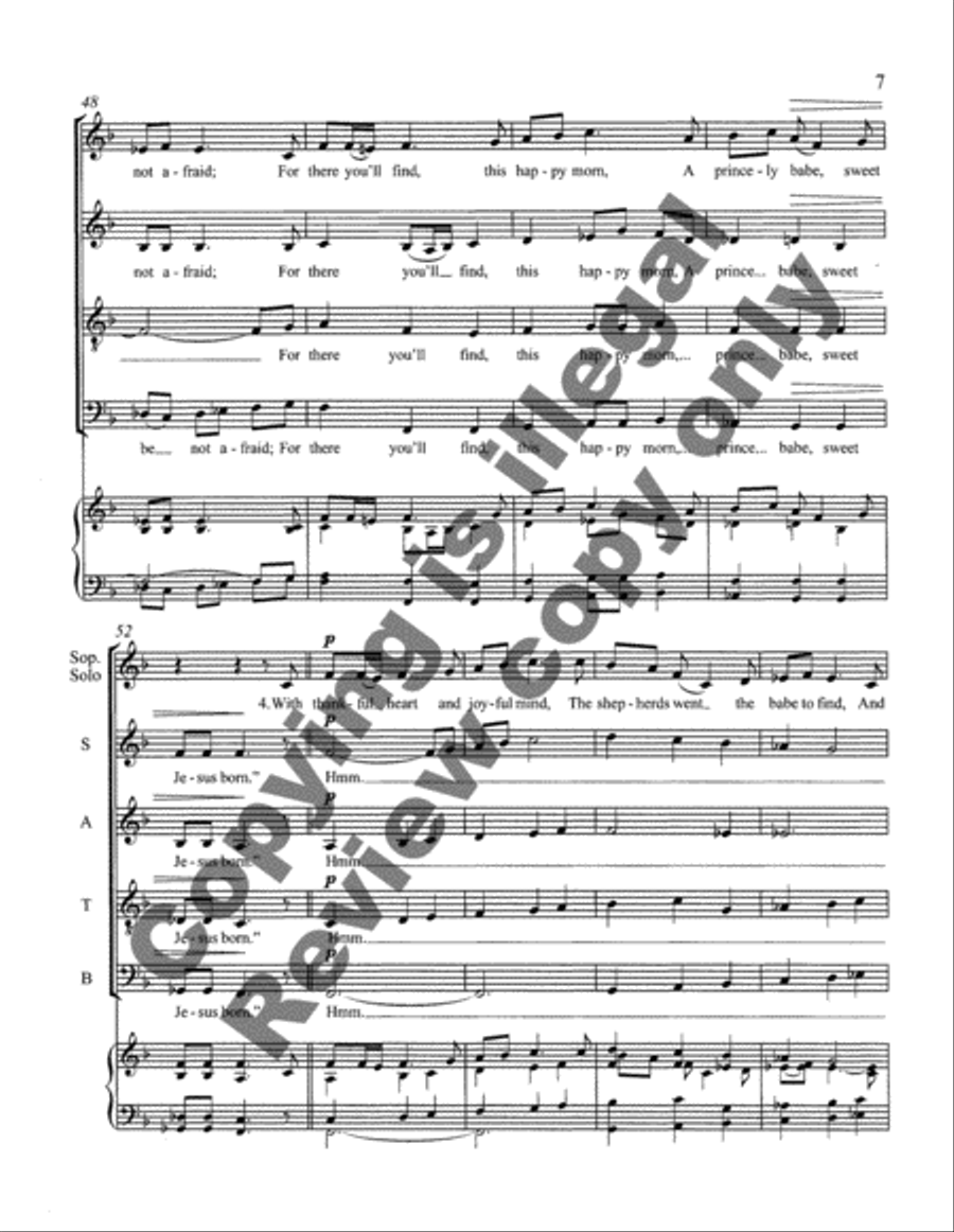 Wexford Carol 4-Part scores gallery preview page 5