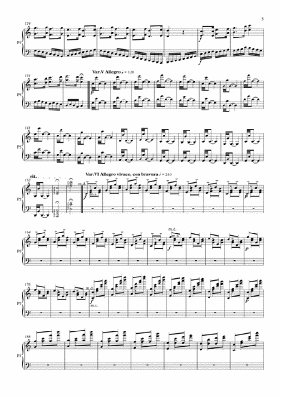 21 Variations in C on Mozart's Theme 