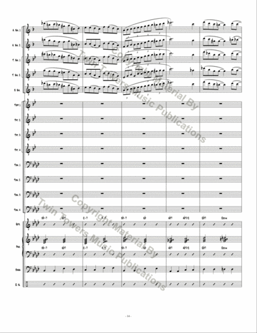 Don't Get Caught Don't Get Caught Jazz Ensemble scores gallery preview page 14