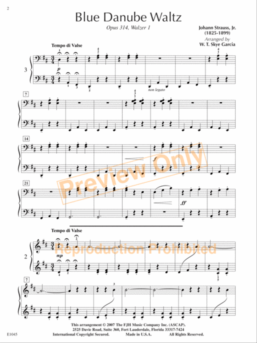 Blue Danube Waltz Blue Danube Waltz Small Ensemble scores gallery preview page 4
