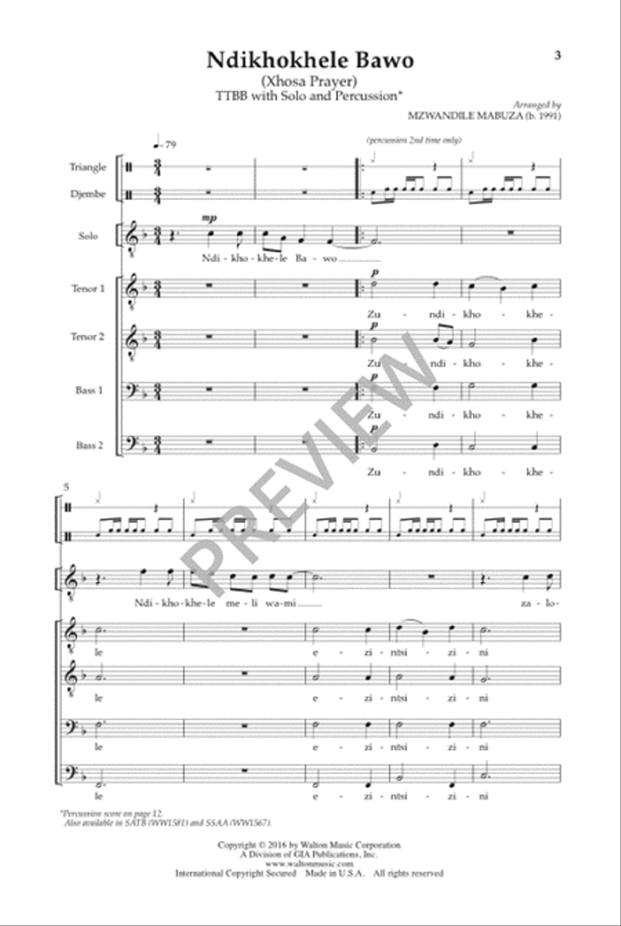 Ndikhokhele Bawo (TTBB) Ndikhokhele Bawo (TTBB) TTBB scores gallery preview page 4