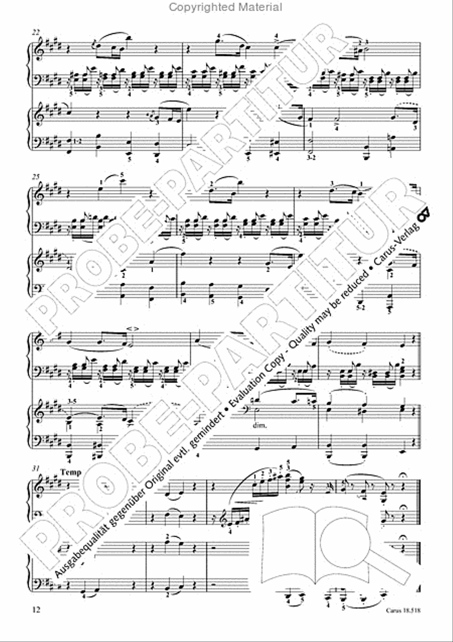 6 Pieces in the form of canons Piano scores gallery preview page 14