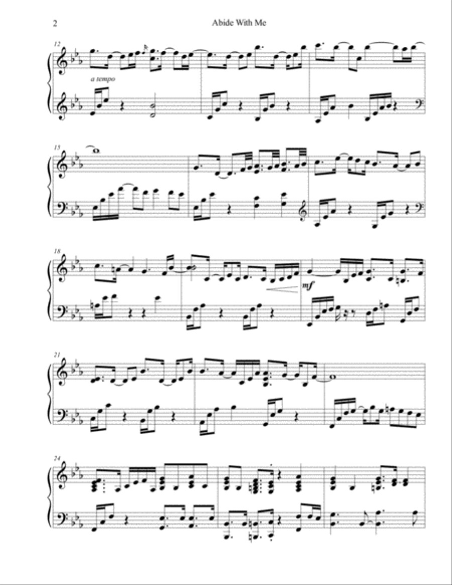Abide With Me Piano Solo scores gallery preview page 2