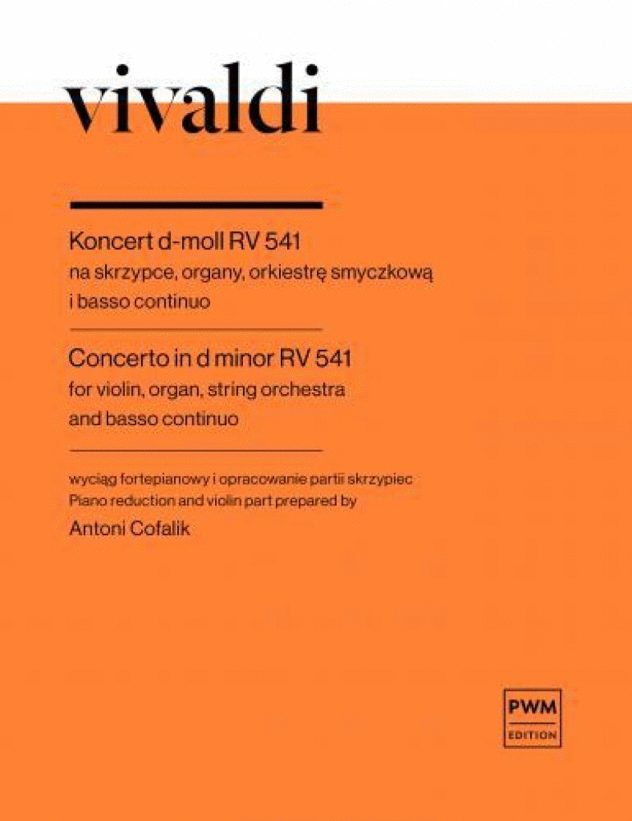 Concerto In D Minor RV 541 Organ scores gallery preview page 1