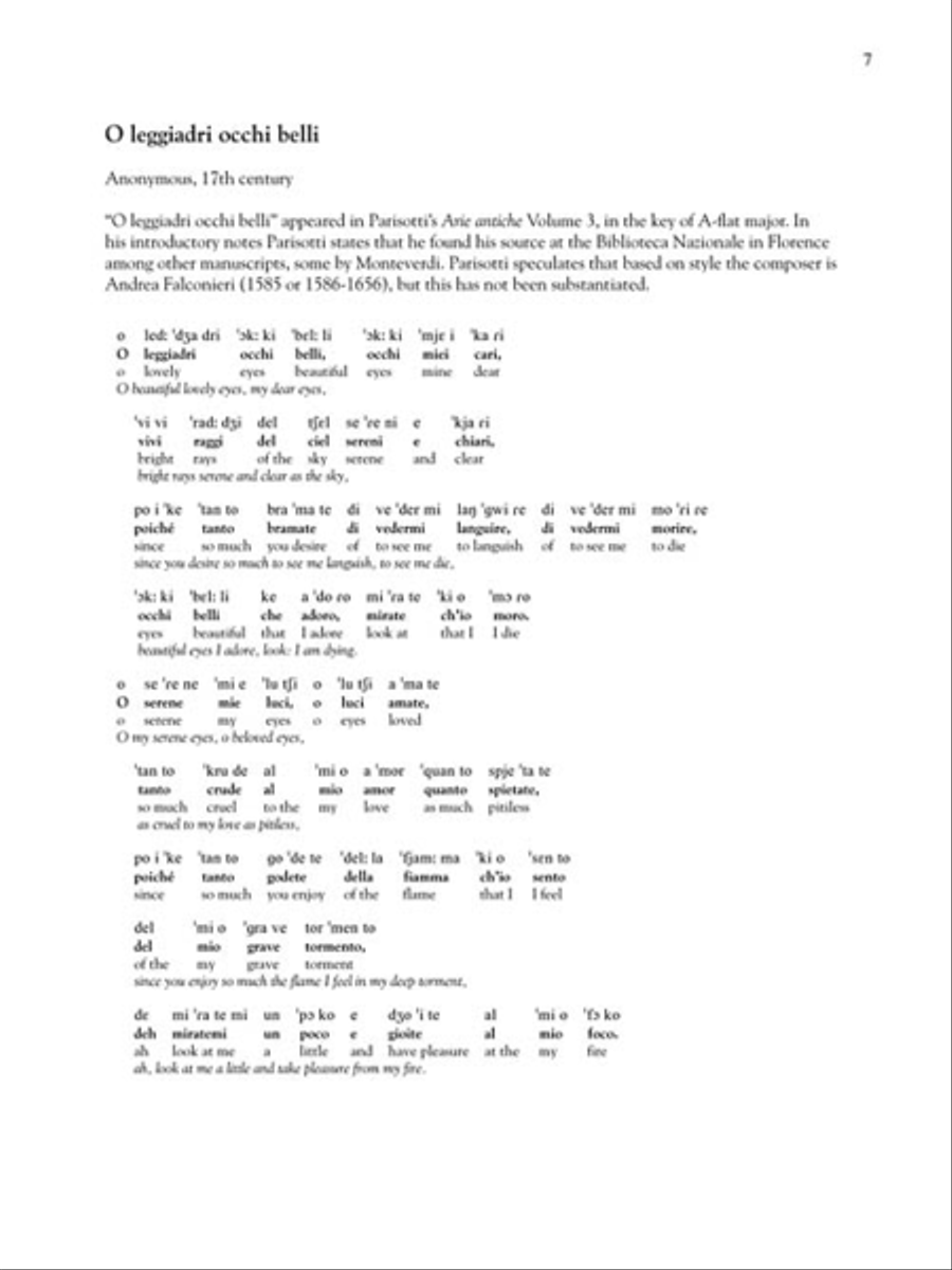28 Italian Songs and Arias of the 17th and 18th Centuries – Complete Voice Solo scores gallery preview page 8