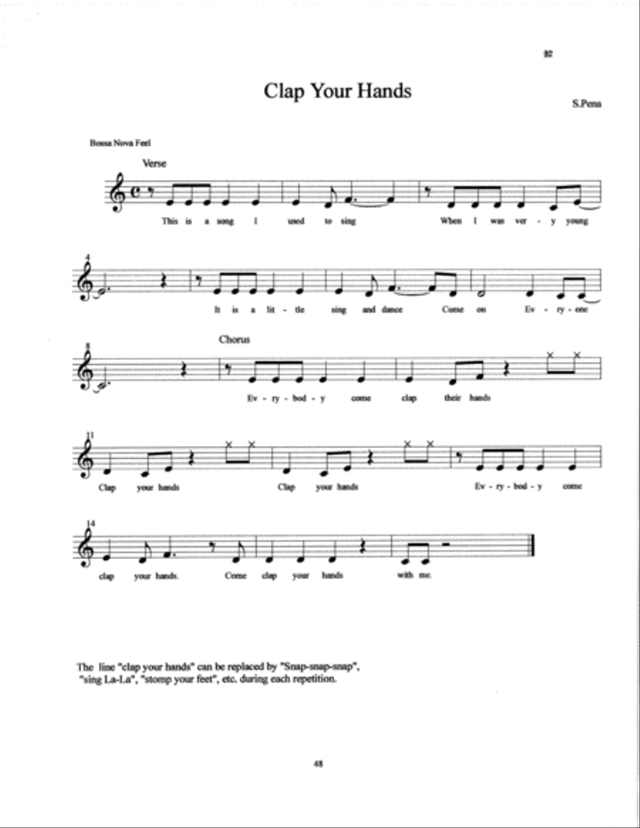 Clap Your Hands Voice Solo scores gallery preview page 1