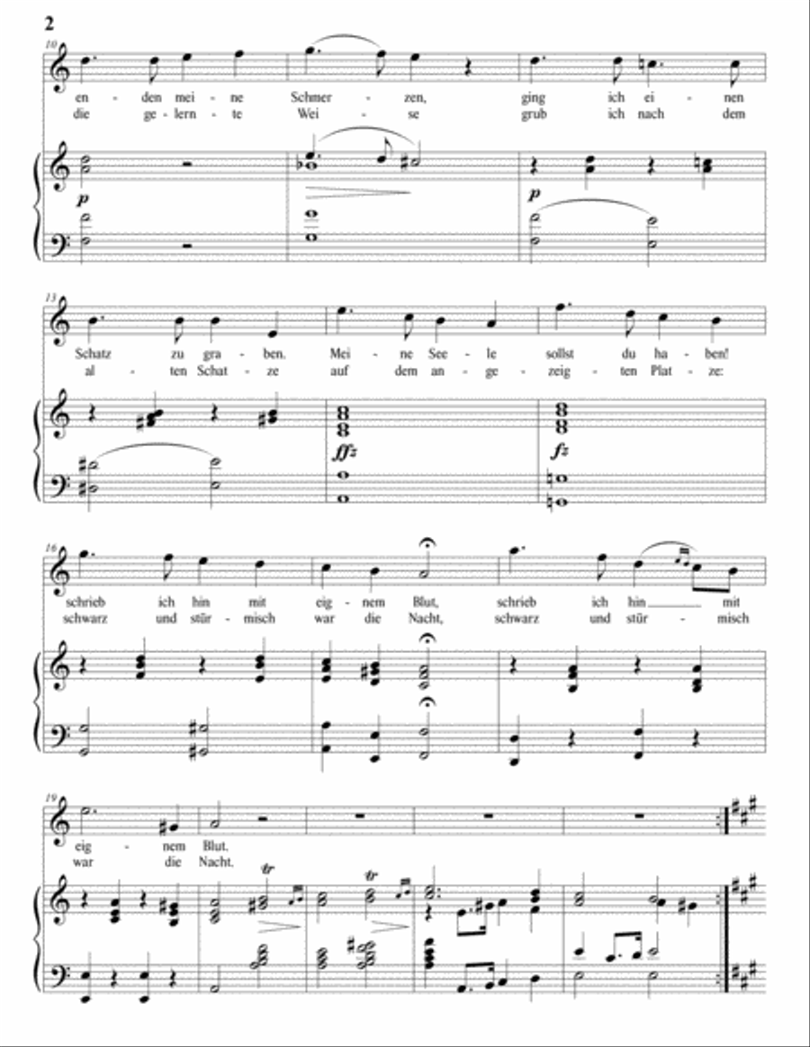 SCHUBERT: Der Schatzgräber, D. 256 (transposed to A minor) Voice scores gallery preview page 3