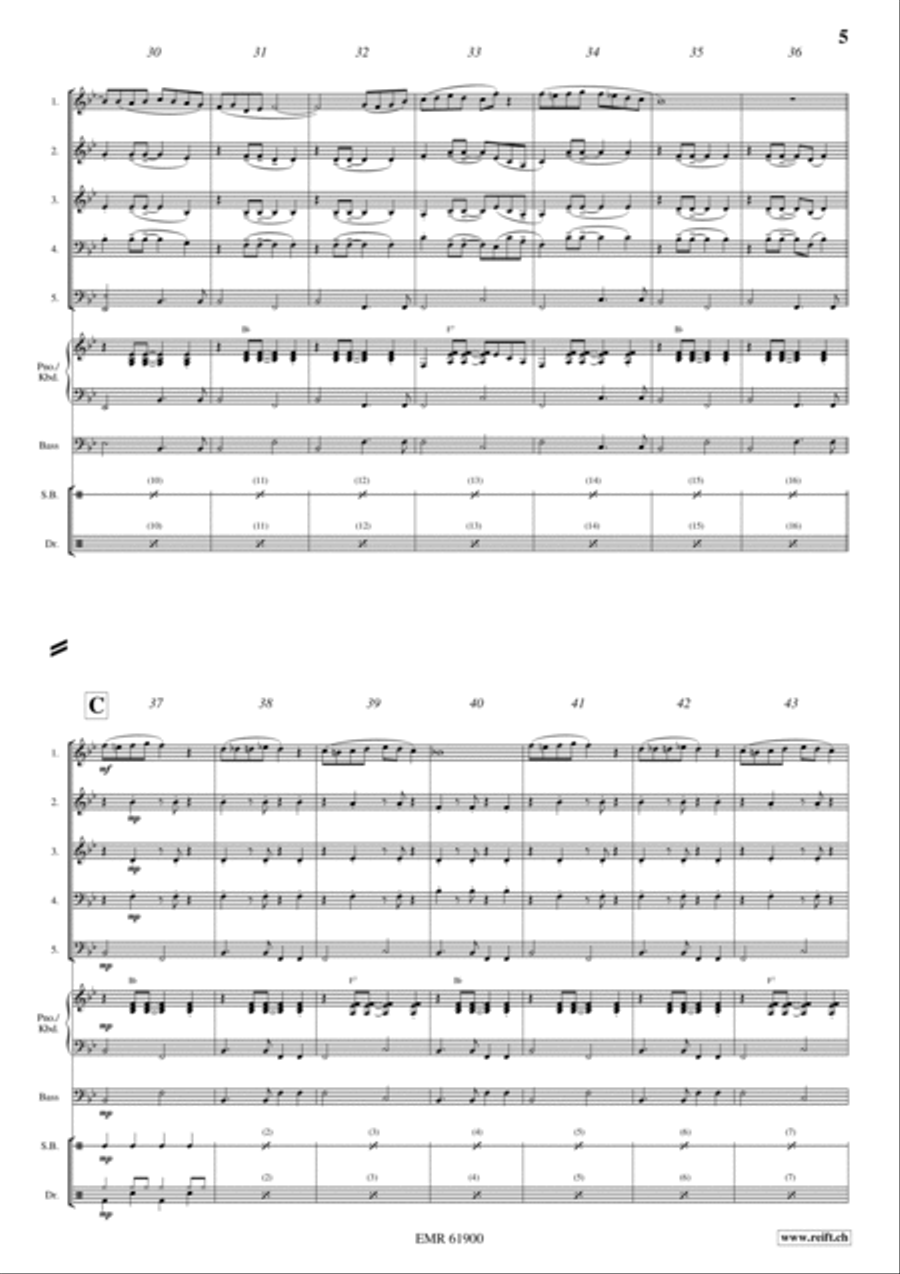 Hello Christmas Woodwind Quintet scores gallery preview page 5