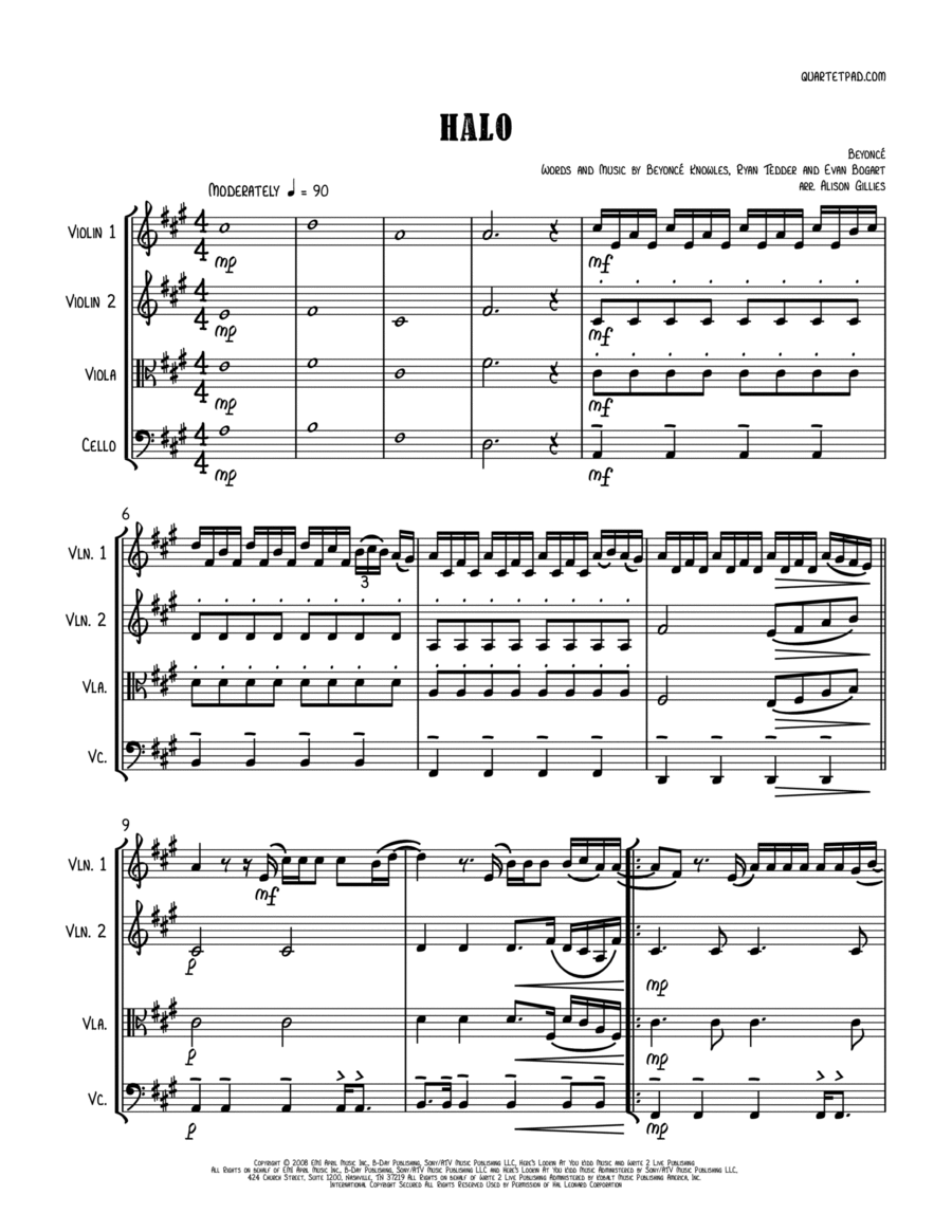 Halo String Trio scores gallery preview page 1