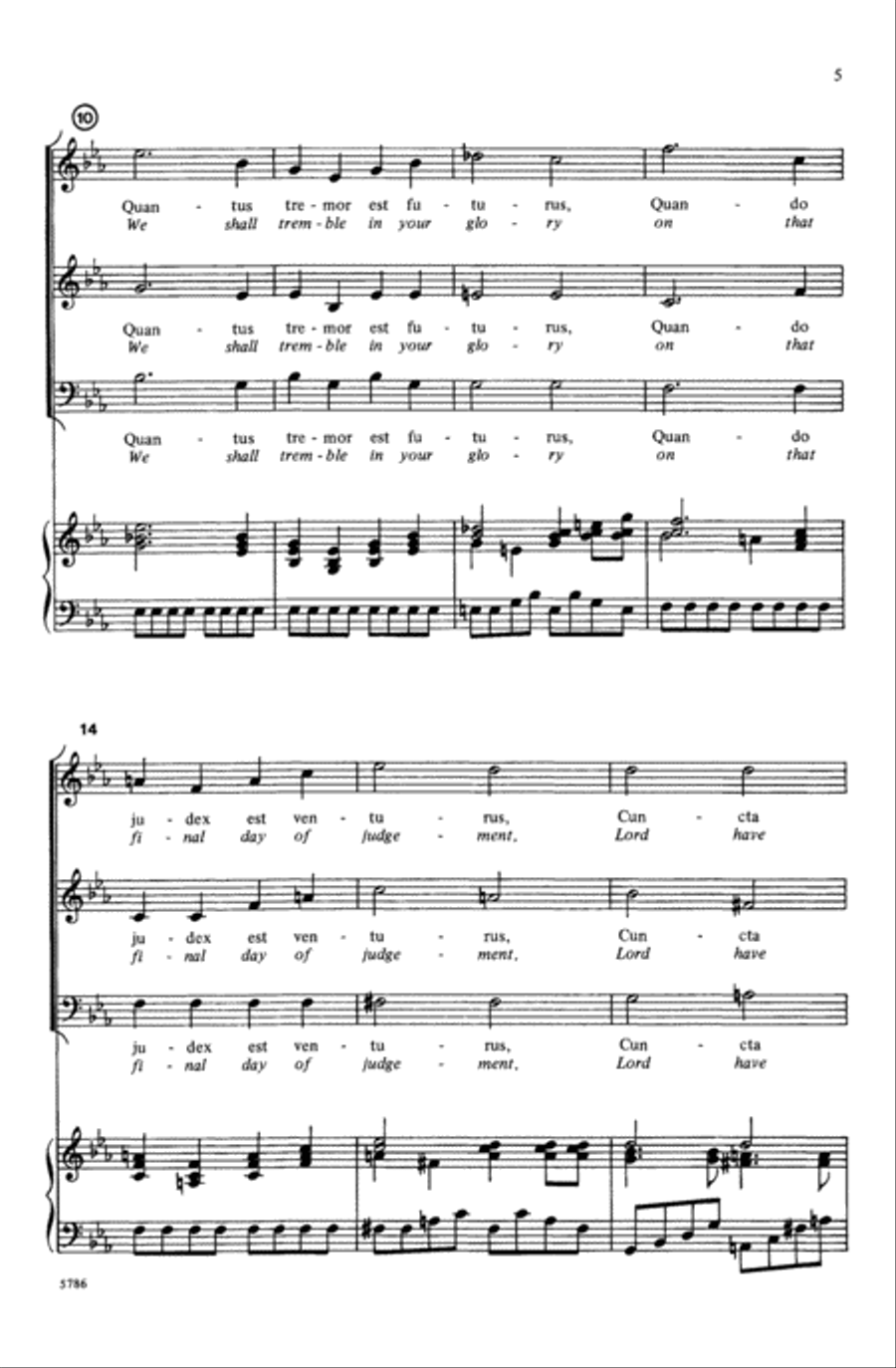 Dies Irae (from Requiem) Choir scores gallery preview page 4