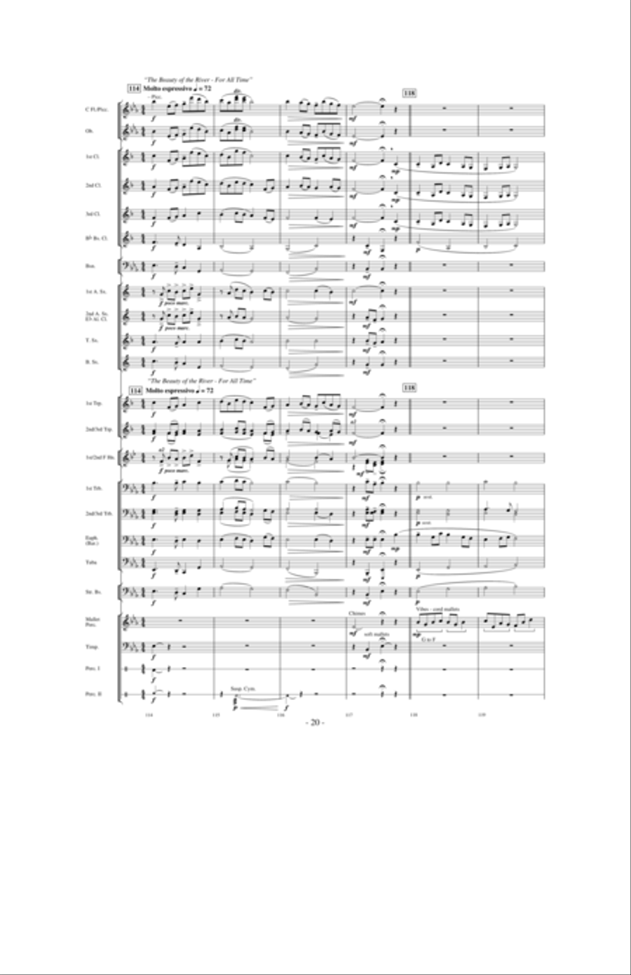 In the Winter of 1730: A River's Journey Concert Band scores gallery preview page 19
