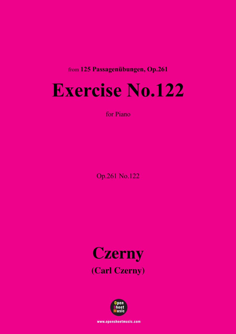C. Czerny-Exercise No.122,Op.261 No.122 Piano Method scores gallery preview page 1