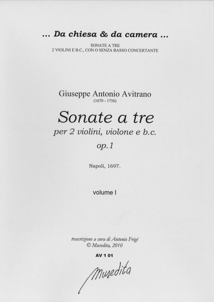Sonate a tre op.1 (Napoli, 1697)