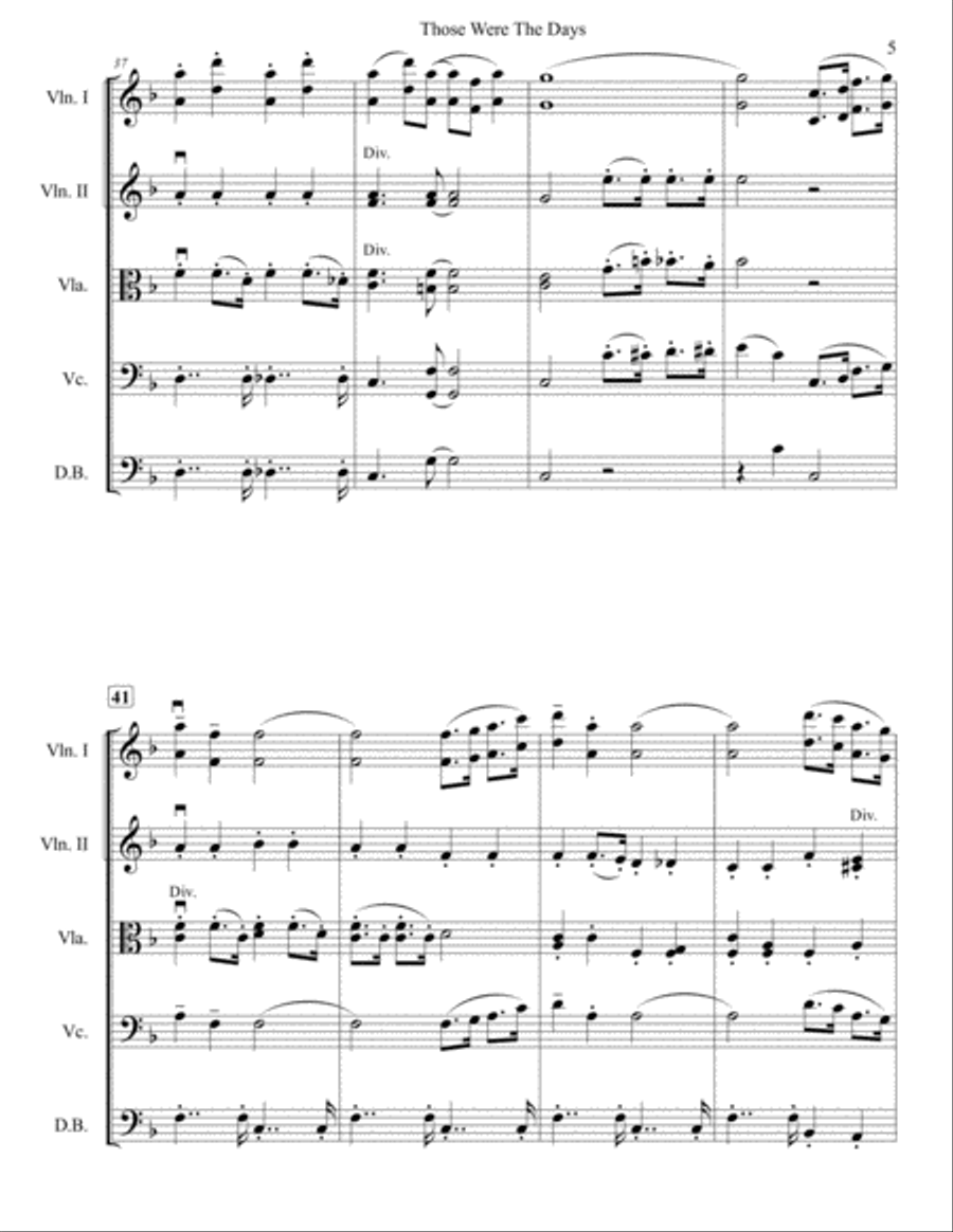 Those Were The Days Small Ensemble scores gallery preview page 6