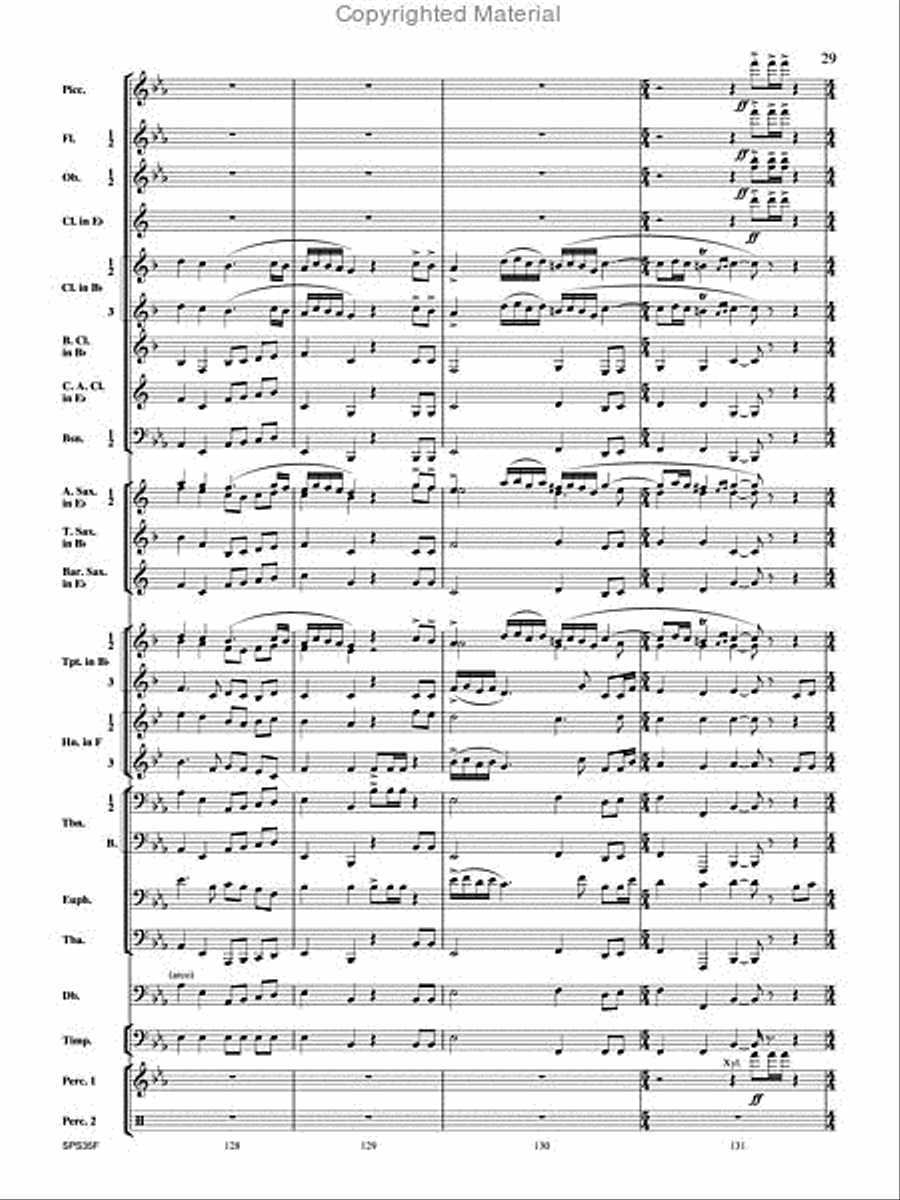 Procession of the Academics Concert Band scores gallery preview page 30