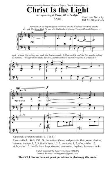 Christ Is the Light (SATB, Full Orchestration) image number null