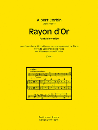 Rayon d'Or für Altsaxophon und Klavier -Fantaisie variée-