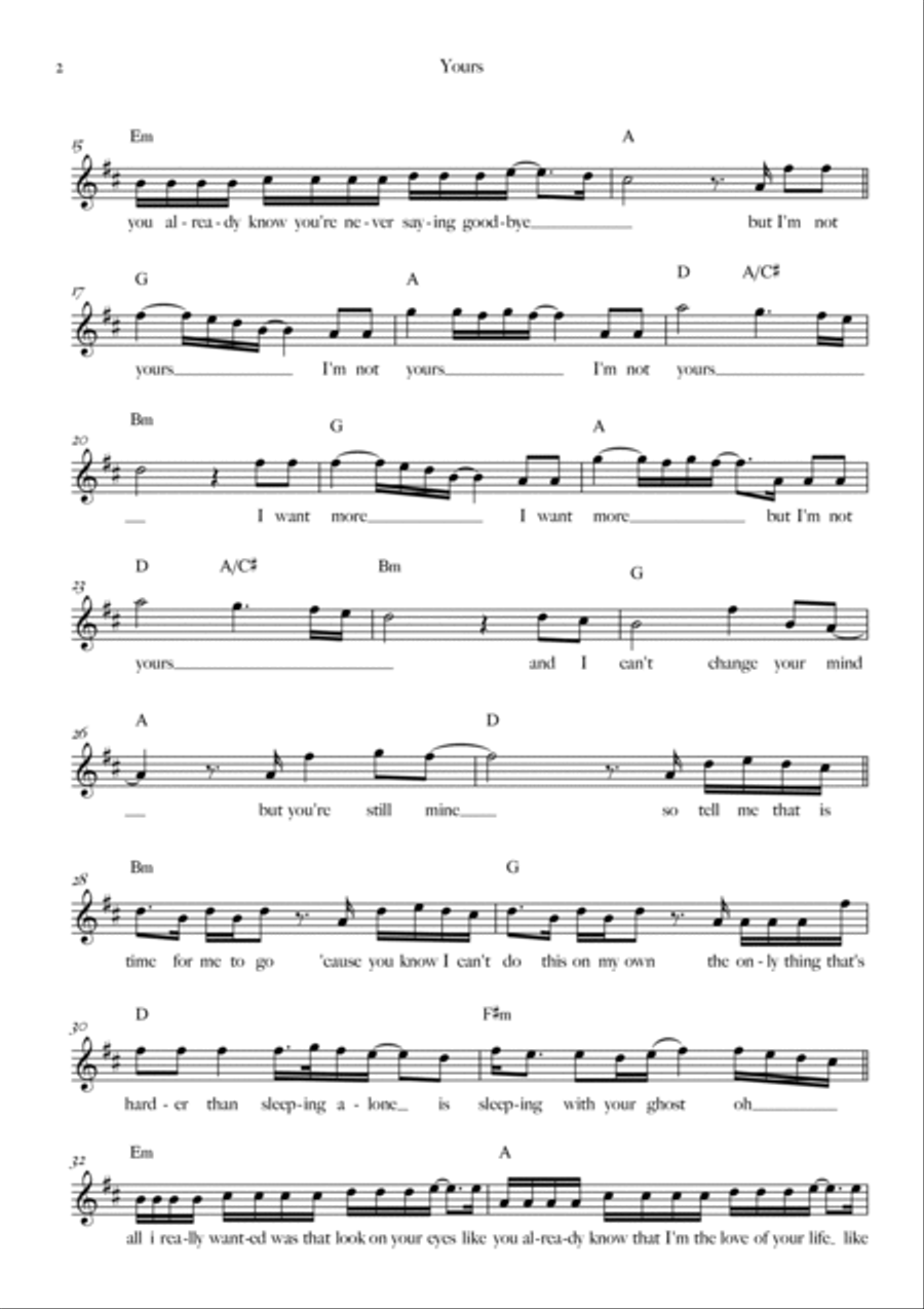 Yours Piano scores gallery preview page 2