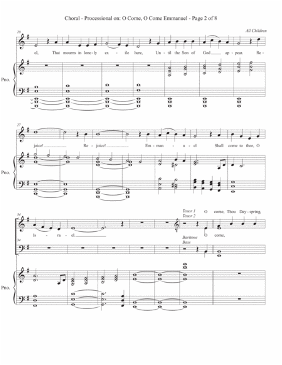 O Come, O Come Emmanuel O Come, O Come Emmanuel 4-Part scores gallery preview page 2